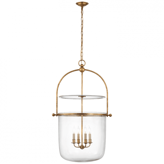 Visual Comfort Signature Lorford Smoke Bell Pendant Aged Iron