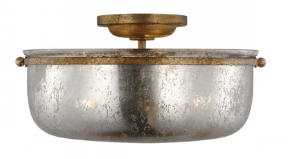 Visual Comfort Signature Lorford Medium Semi-Flush Mount Gilded Iron
