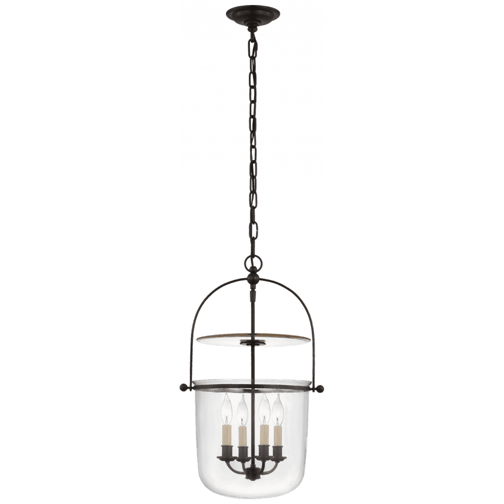 Visual Comfort Signature Lorford Smoke Bell Pendant Aged Iron
