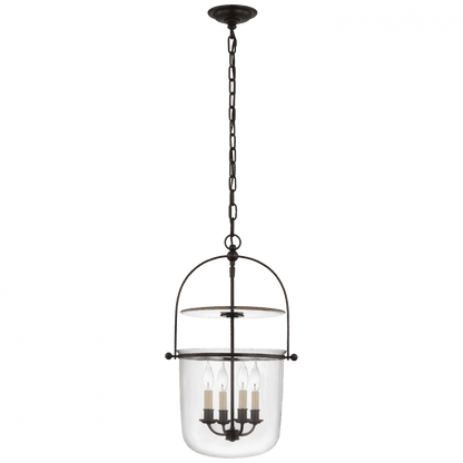 Visual Comfort Signature Lorford Smoke Bell Pendant Aged Iron