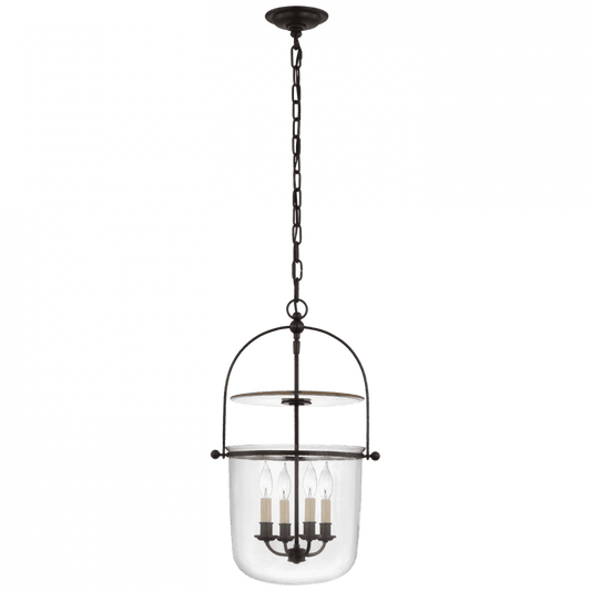 Visual Comfort Signature Lorford Smoke Bell Pendant Aged Iron