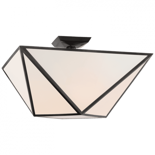Visual Comfort Signature Lorino Large Semi-Flush Mount Bronze