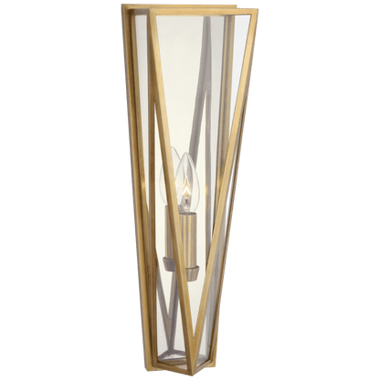 Visual Comfort Signature Lorino Medium Wall Sconce Hand-Rubbed Antique Brass