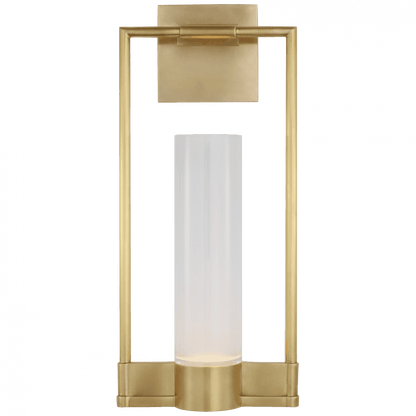 Visual Comfort Signature Lucid Single Bracketed Wall Sconce Antique Brass