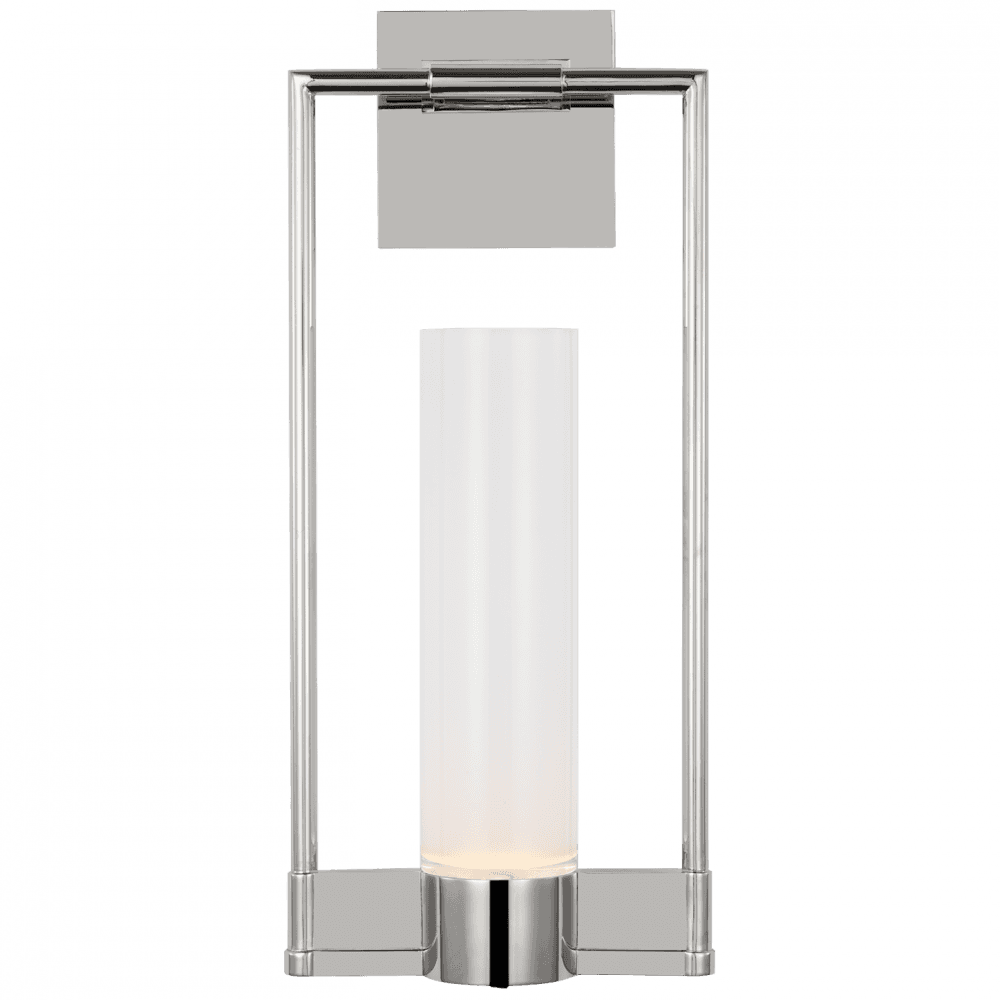 Visual Comfort Signature Lucid Single Bracketed Wall Sconce Polished Nickel