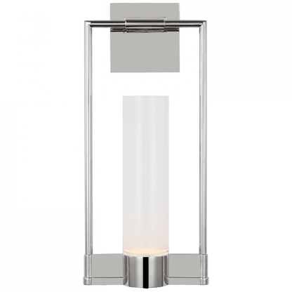 Visual Comfort Signature Lucid Single Bracketed Wall Sconce Polished Nickel
