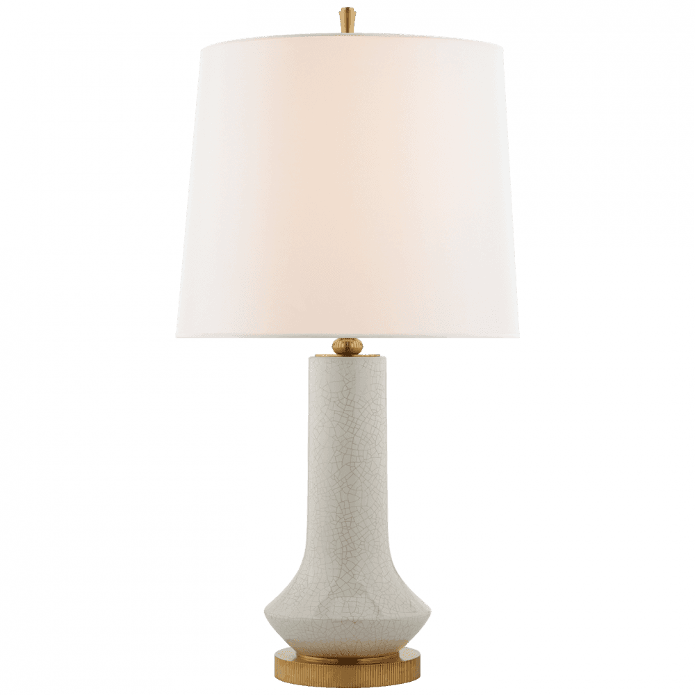 Visual Comfort Signature Luisa Large Table Lamp White Crackle