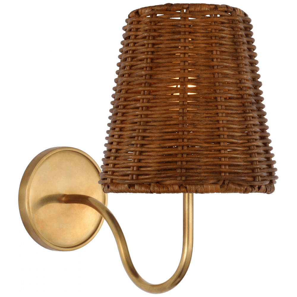 Visual Comfort Signature Lyndsie Small Wall Sconce Hand-Rubbed Antique Brass
