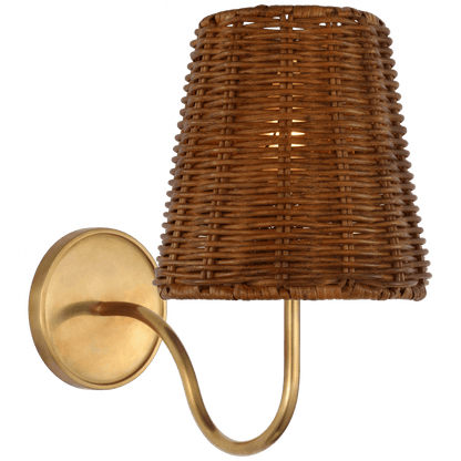 Visual Comfort Signature Lyndsie Small Wall Sconce Hand-Rubbed Antique Brass