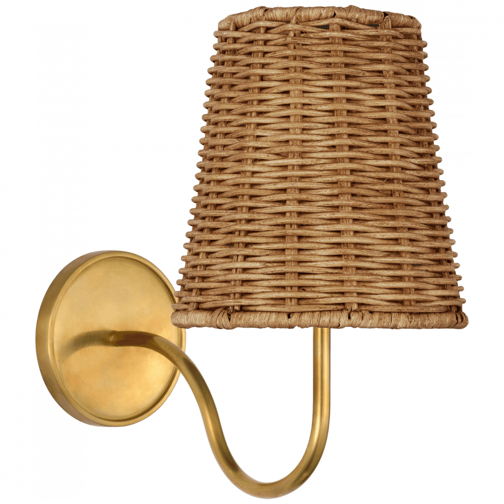 Visual Comfort Signature Lyndsie Small Wall Sconce Hand-Rubbed Antique Brass