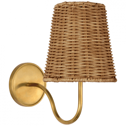Visual Comfort Signature Lyndsie Small Wall Sconce Hand-Rubbed Antique Brass