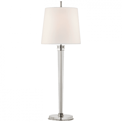 Visual Comfort Signature Lyra Buffet Lamp Polished Nickel and Crystal