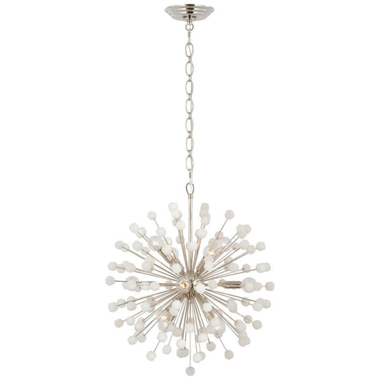 Visual Comfort Signature Lys 21 Polished Nickel and Alabaster