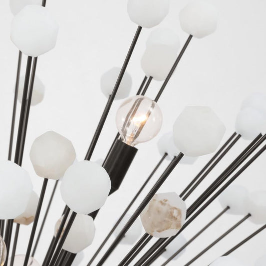 Visual Comfort Signature Lys 41 Polished Nickel and Alabaster