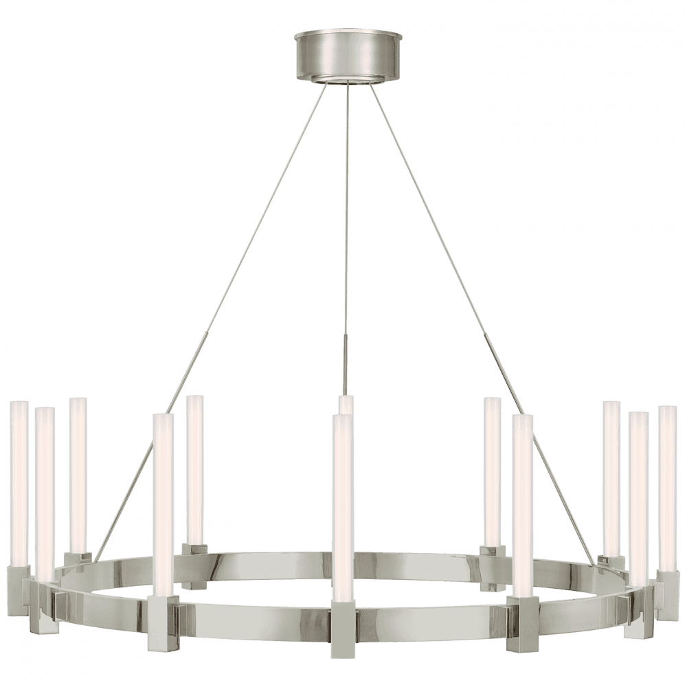 Visual Comfort Signature Mafra Large Chandelier Polished Nickel