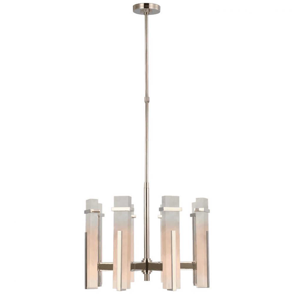 Visual Comfort Signature Malik Medium Chandelier Polished Nickel