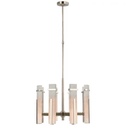 Visual Comfort Signature Malik Medium Chandelier Polished Nickel