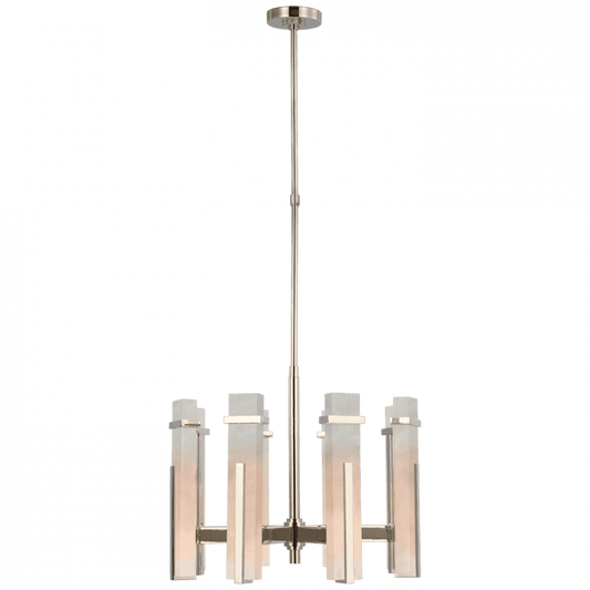 Visual Comfort Signature Malik Medium Chandelier Polished Nickel
