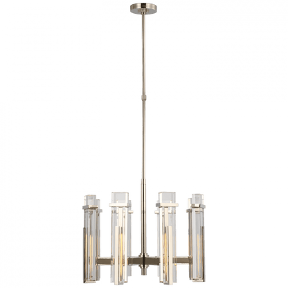 Visual Comfort Signature Malik Medium Chandelier Polished Nickel