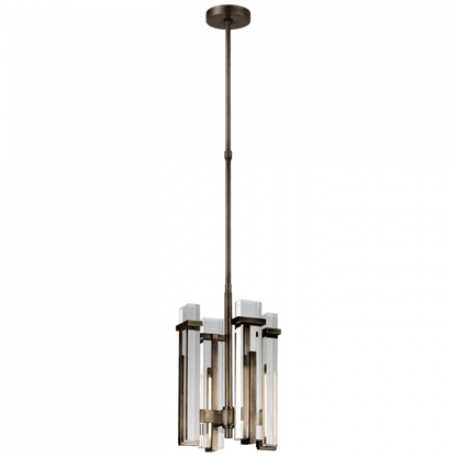 Visual Comfort Signature Malik Small Chandelier Hand-Rubbed Antique Brass