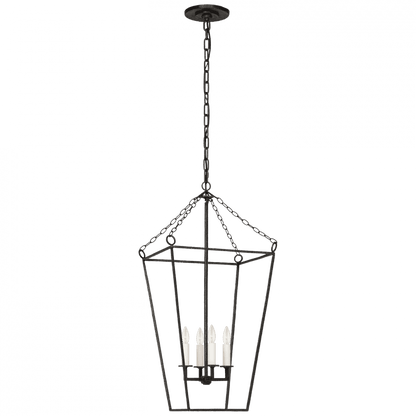 Visual Comfort Signature Malloy Open Frame Forged Lantern Aged Iron