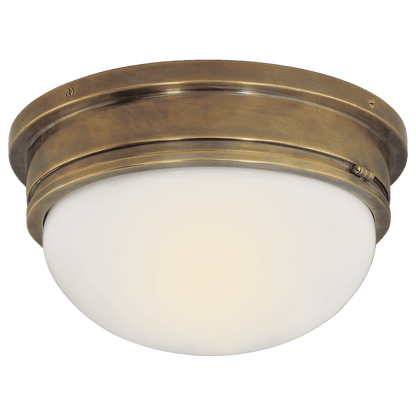 Visual Comfort Signature Marine Flush Mount Hand-Rubbed Antique Brass