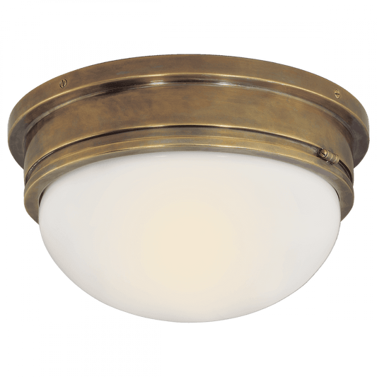 Visual Comfort Signature Marine Flush Mount Hand-Rubbed Antique Brass