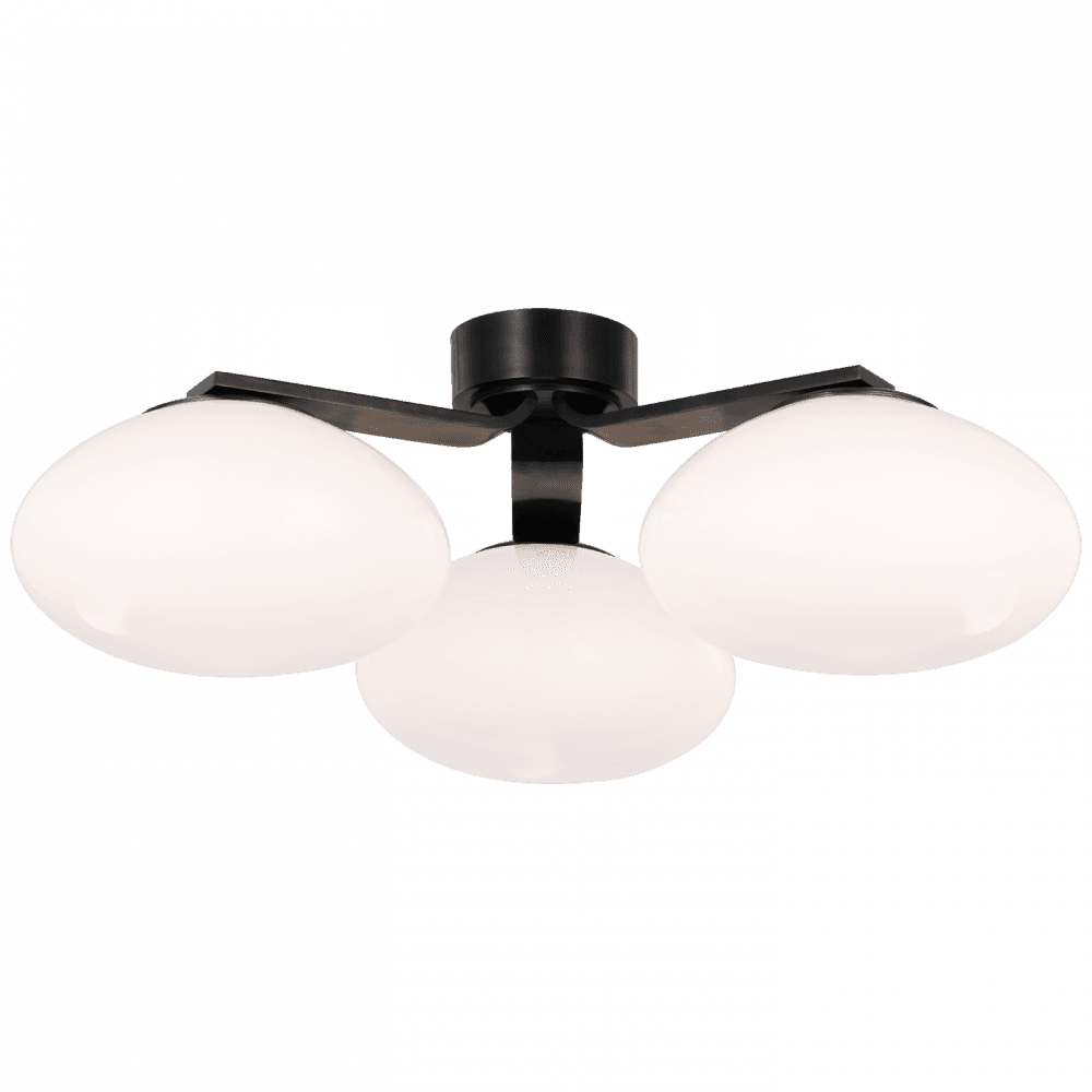 Visual Comfort Signature Marisol XL Triple Flush Mount Gun Metal