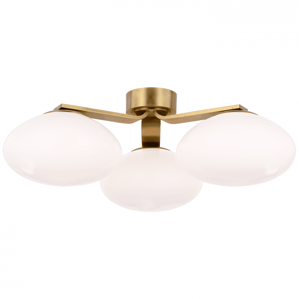 Visual Comfort Signature Marisol XL Triple Flush Mount Soft Brass