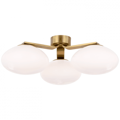 Visual Comfort Signature Marisol XL Triple Flush Mount Soft Brass