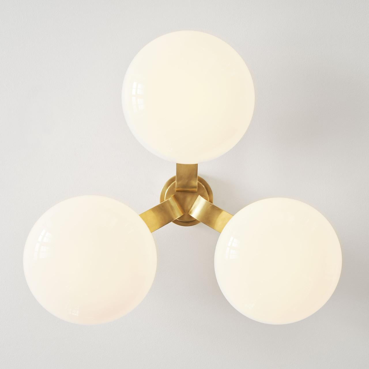 Visual Comfort & Co. Signature Collection Marisol XL Triple Flush Mount - Soft Brass