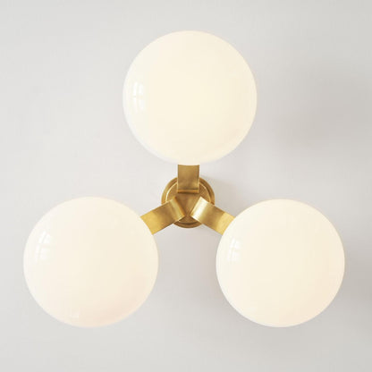 Visual Comfort & Co. Signature Collection Marisol XL Triple Flush Mount - Soft Brass