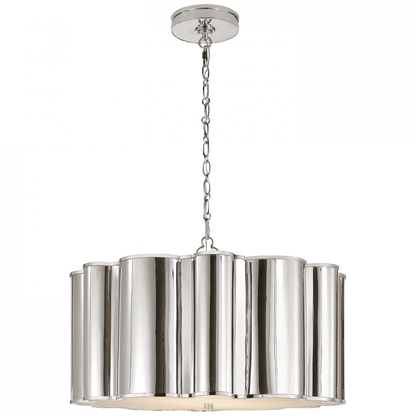 Visual Comfort Signature Markos Drum Shade Pendant Polished Nickel