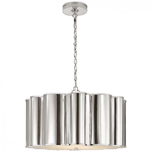 Visual Comfort Signature Markos Drum Shade Pendant Polished Nickel