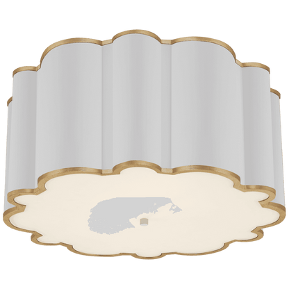 Visual Comfort Signature Markos Flush Mount White with Gild