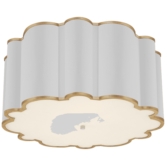 Visual Comfort Signature Markos Flush Mount White with Gild