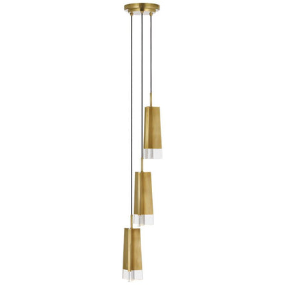 Visual Comfort Signature Matcha 3 Light Pendant Polished Nickel