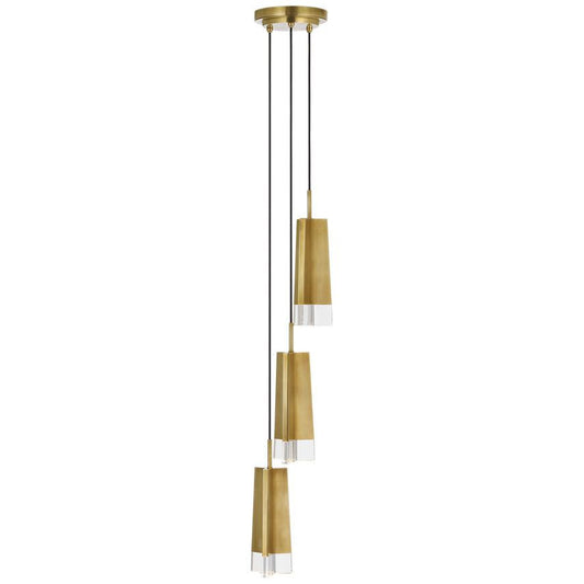 Visual Comfort Signature Matcha 3 Light Pendant Polished Nickel
