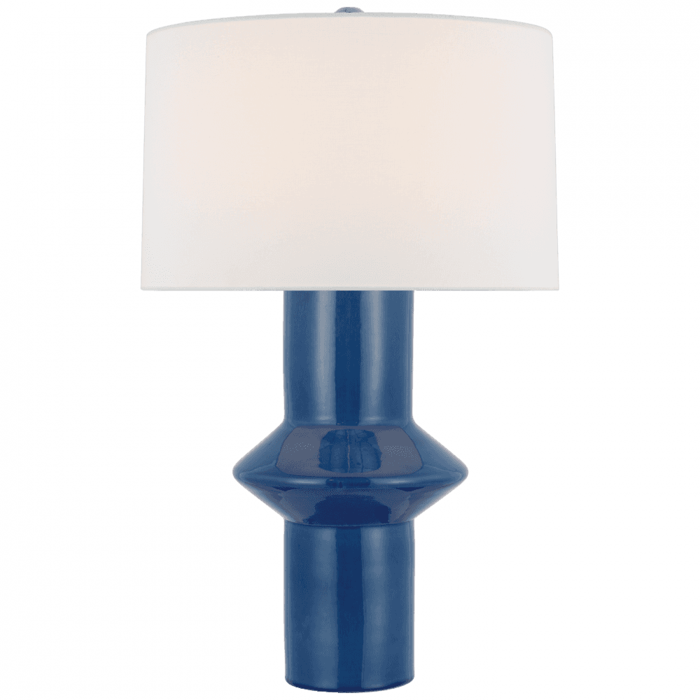 Visual Comfort Signature Maxime Medium Table Lamp Aqua Crackle