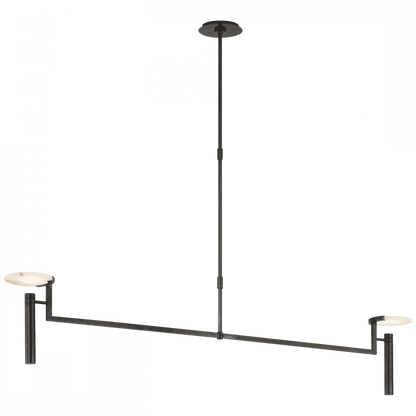 Visual Comfort Signature Melange Extra Large Floating Disc Linear Chandelier