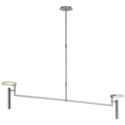 Visual Comfort Signature Melange Extra Large Floating Disc Linear Chandel Polished Nickel