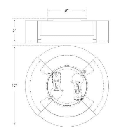 Flush Mounts-Visual Comfort & Co. Signature Collection-KW4013