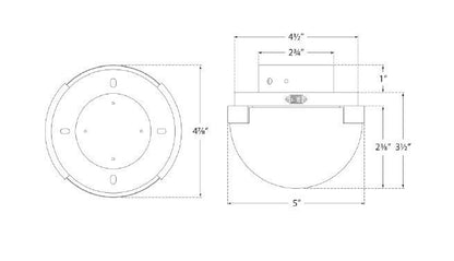 Visual Comfort & Co. Signature Collection Melange Flush Mount, LED, Polished Nickel, Alabaster, 5"W (KW 4011PN-ALB CLU7N)