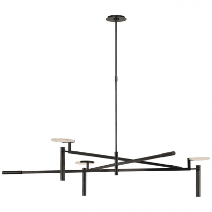 Visual Comfort Signature Melange Grande Floating Disc Chandelier Bronze