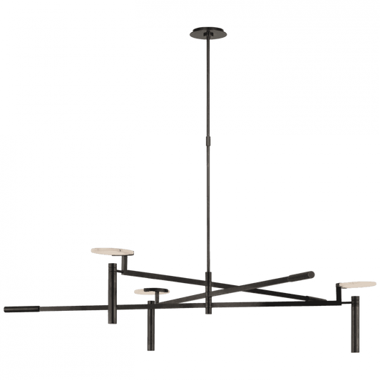 Visual Comfort Signature Melange Grande Floating Disc Chandelier Bronze