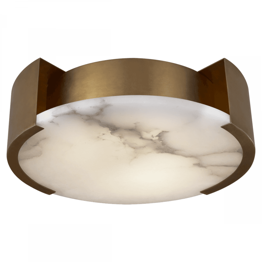 Visual Comfort Signature Melange Small Flush Mount Antique-Burnished Brass