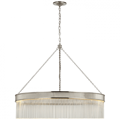 Visual Comfort Signature Menil Large Chandelier Polished Nickel