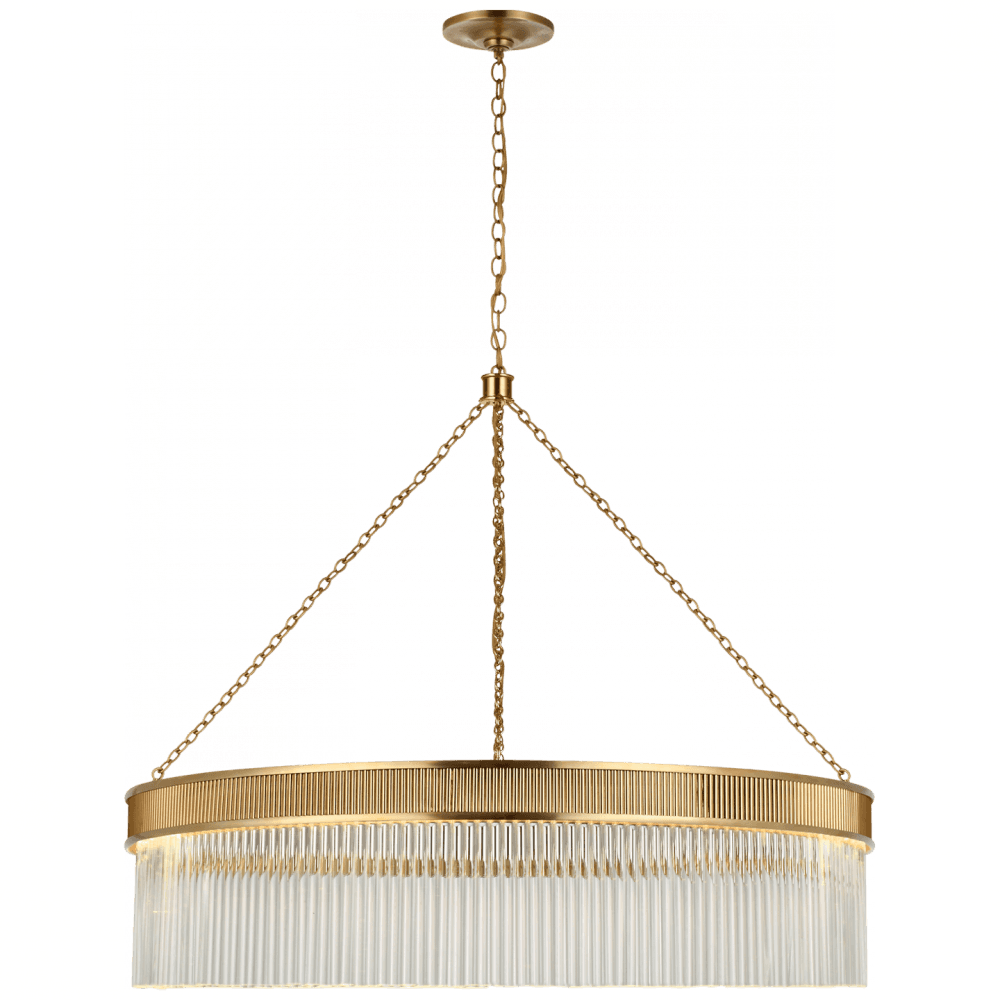 Visual Comfort Signature Menil Large Chandelier Soft Brass