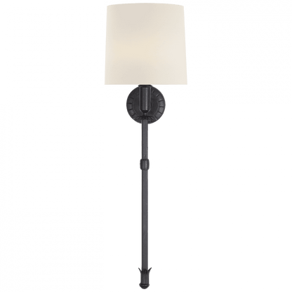 Visual Comfort & Co. Signature Collection Michel Tail Wall Sconce, 2-Light, Aged Iron, 30.25"H (TOB 2116AI-L CZYWF)