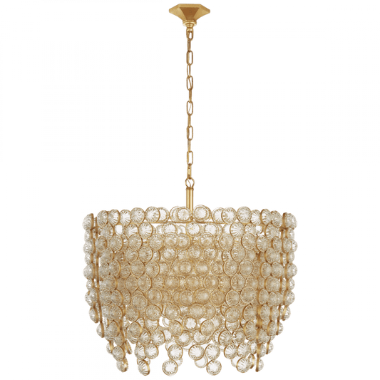Visual Comfort Signature Milazzo Chandelier Gild and Crystal